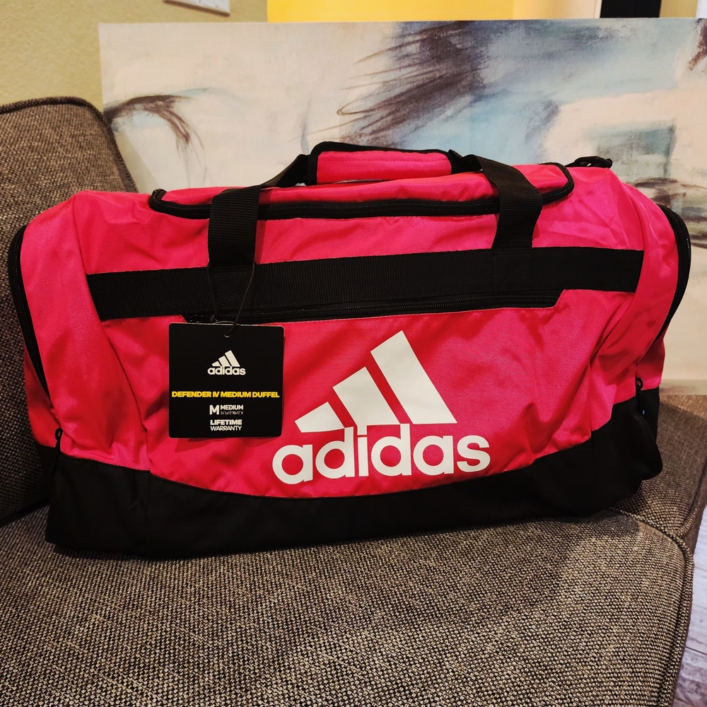 Adidas Shock Pink Duffel Bag